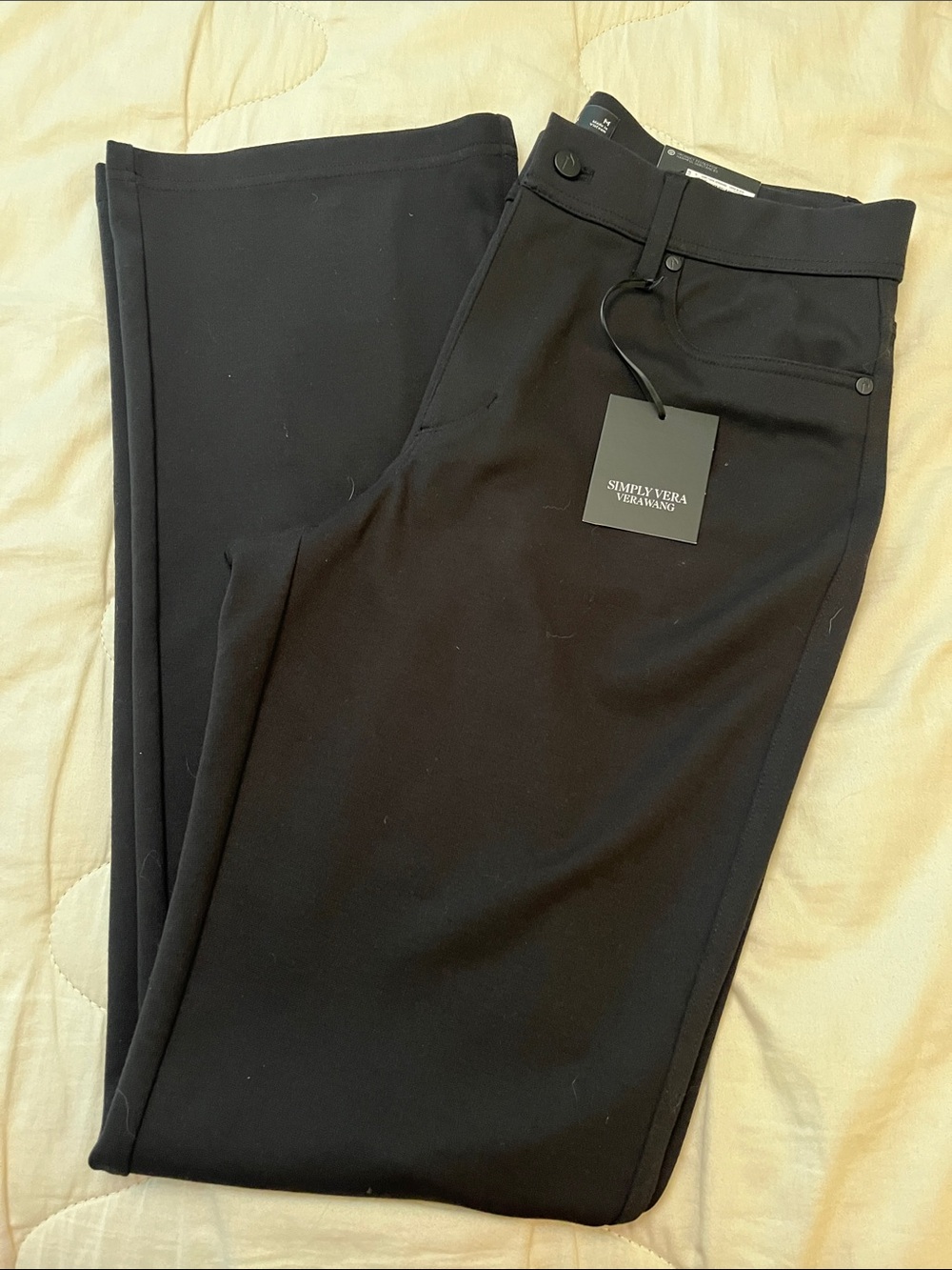 Vera Wang Black Bootcut Cloth Pants - Picture 6 of 7